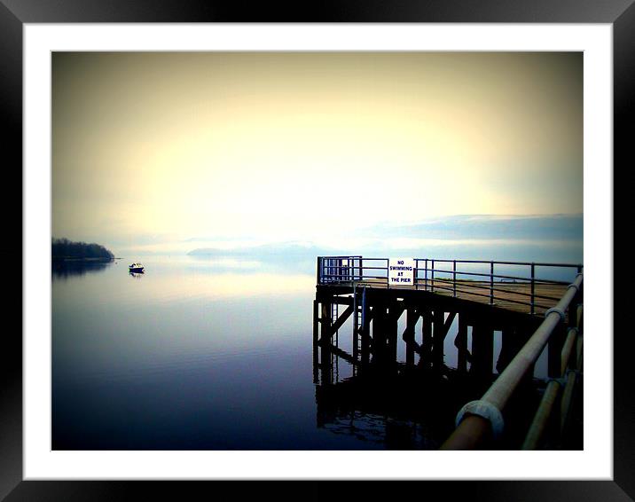 At the Pier Framed Mounted Print by Laura McGlinn Photog