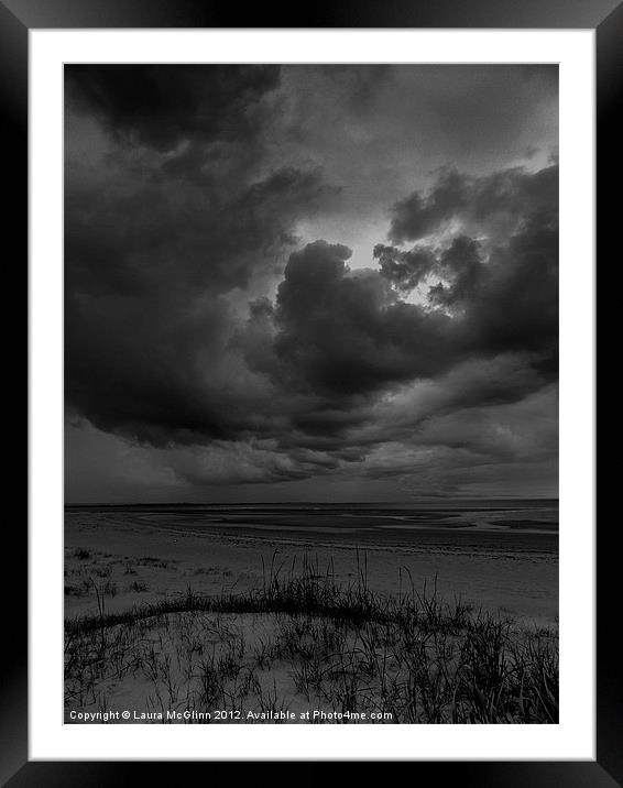Storm is a Coming! Framed Mounted Print by Laura McGlinn Photog