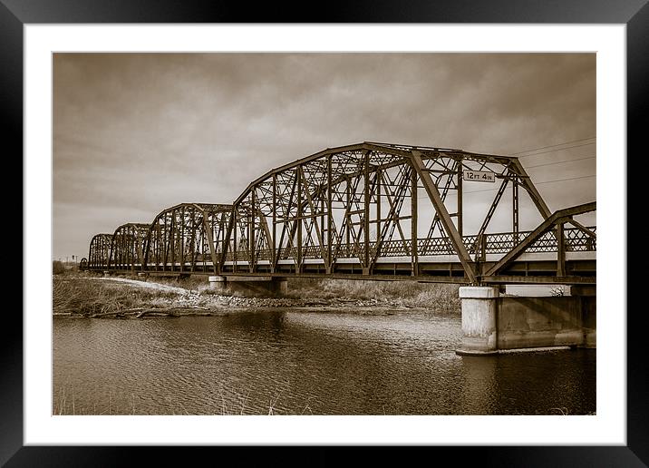 Old Metal Bridge Framed Mounted Print by Doug Long
