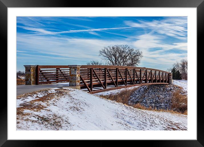 Walk Across Bridge Framed Mounted Print by Doug Long