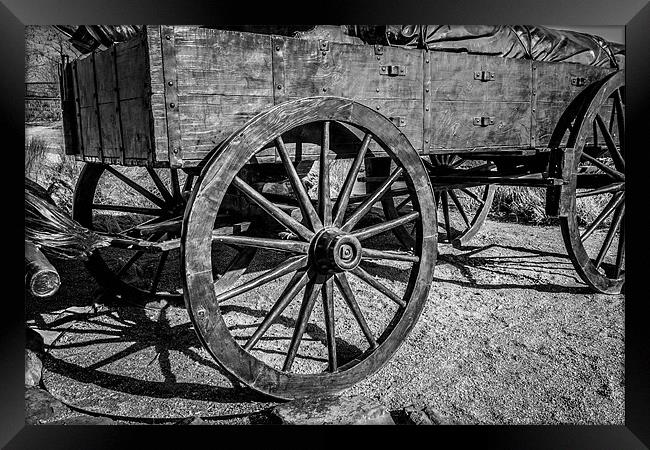 Wagon Wheels Rolling Framed Print by Doug Long