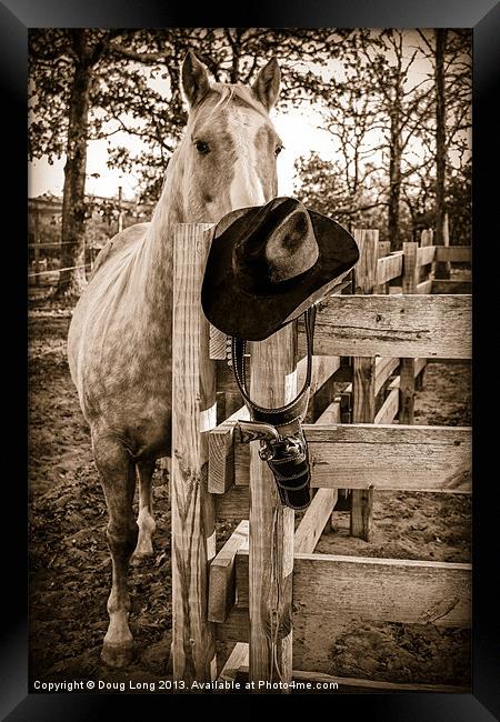 Vintage Weatern Framed Print by Doug Long