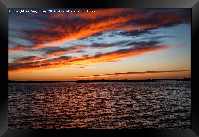 Sunset Over the Lake Framed Print by Doug Long