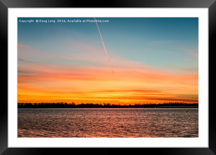 Sunset Framed Mounted Print by Doug Long