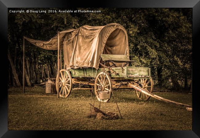 Old Covered Wagon Framed Print by Doug Long