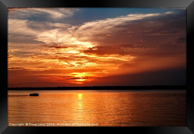 Lake Sunset Framed Print by Doug Long