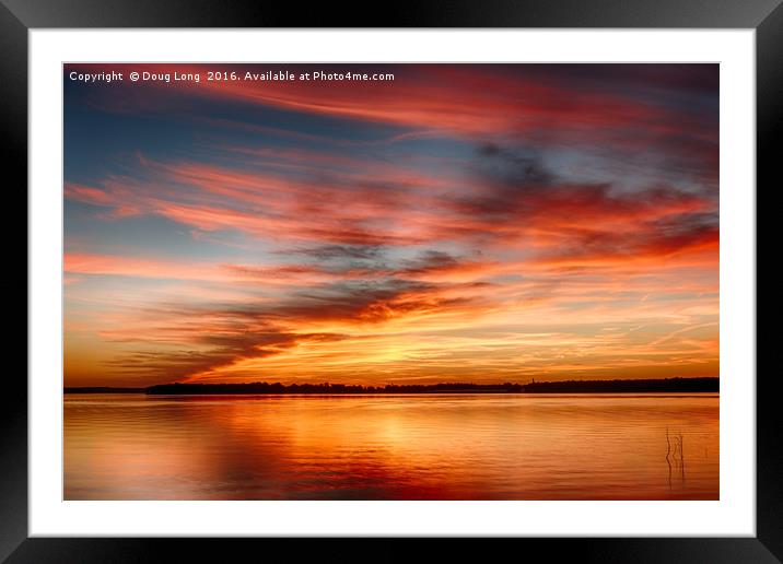 Red Sky Framed Mounted Print by Doug Long