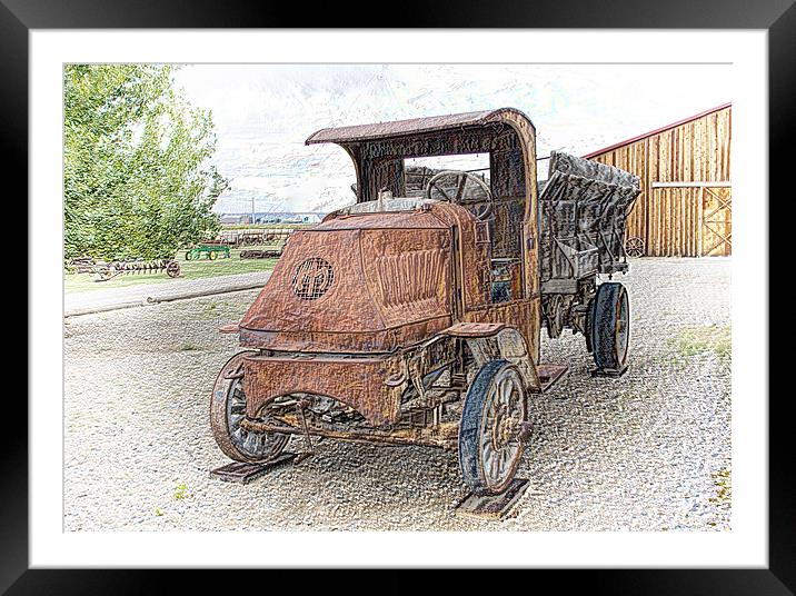 Retired Grain Truck Framed Mounted Print by Dennis Hirning