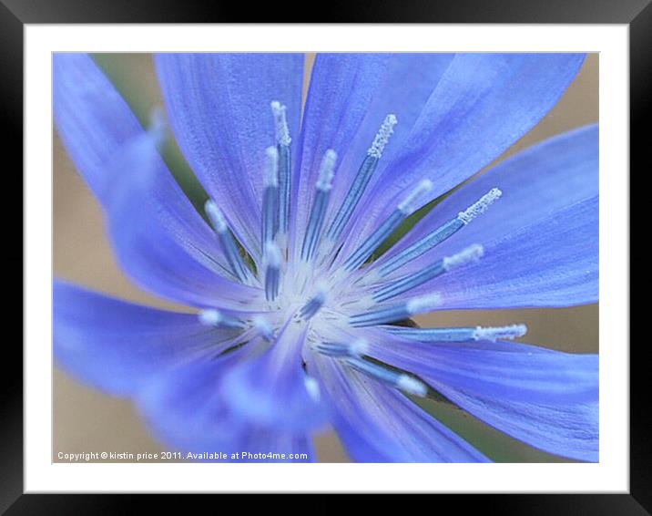blue fire Framed Mounted Print by kirstin price