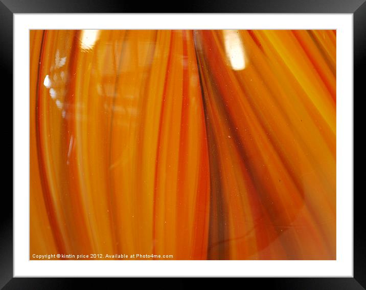 fire in the glass Framed Mounted Print by kirstin price