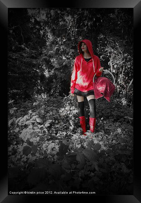 red riding hoodie Framed Print by kirstin price