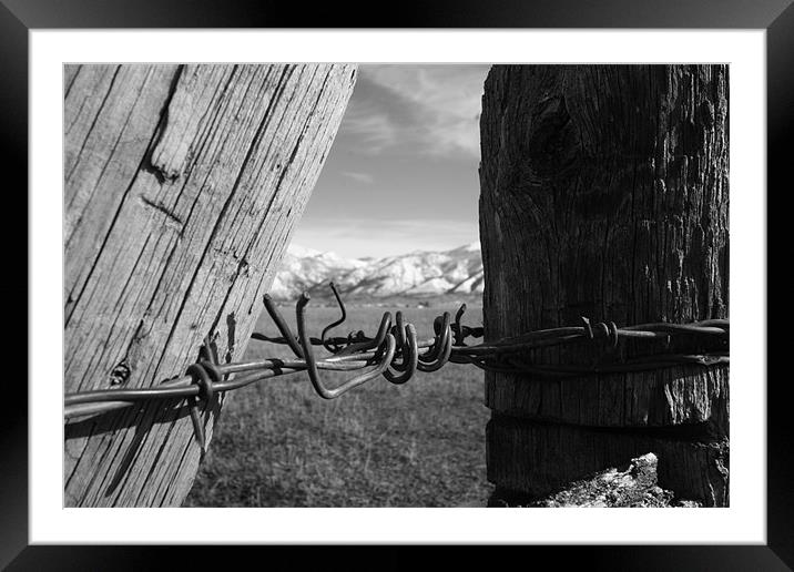 Wyoming Fence Framed Mounted Print by Ben Murray