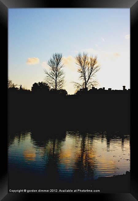 Sunset over Beaulieu hampshire Framed Print by Gordon Dimmer