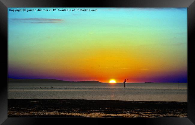 Multi coloured sunset Framed Print by Gordon Dimmer