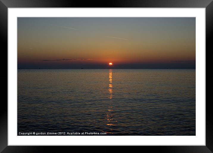 Sunrise over Spithead Hampshire Framed Mounted Print by Gordon Dimmer
