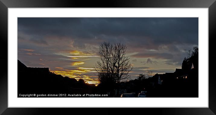 Bournemouth urban sunset Framed Mounted Print by Gordon Dimmer