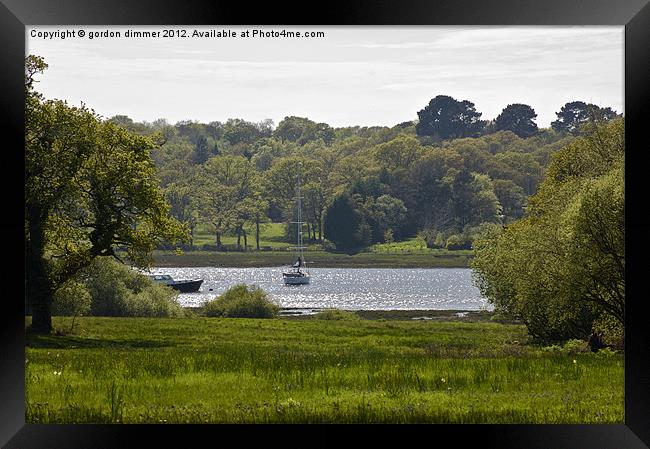 Peaceful Beaulieu River in Hampshire Framed Print by Gordon Dimmer