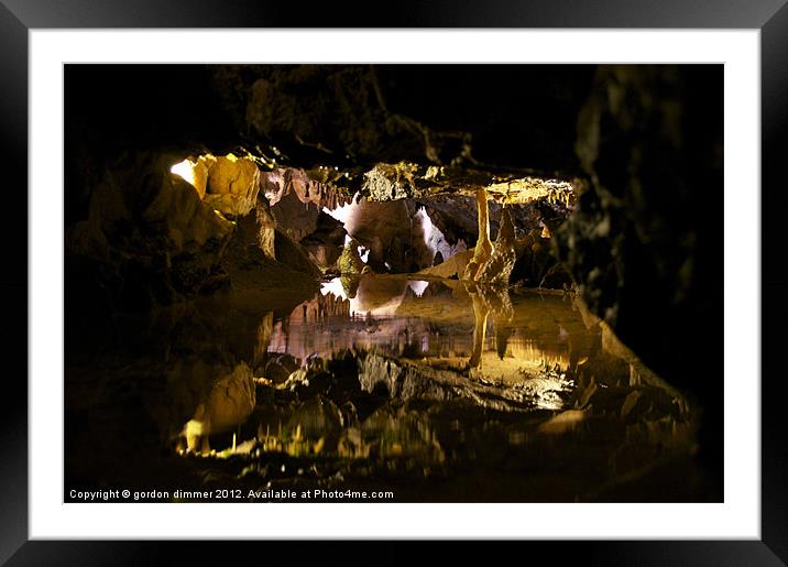 An Alien Cave? Framed Mounted Print by Gordon Dimmer