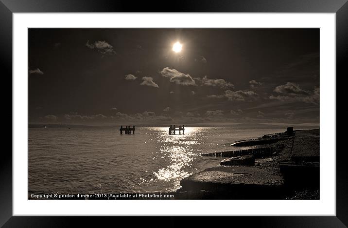 Lepe beach WW2 D Day relics Framed Mounted Print by Gordon Dimmer