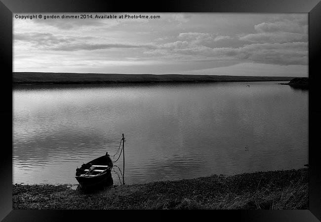 Tranquility at Fleet Lagoon Framed Print by Gordon Dimmer
