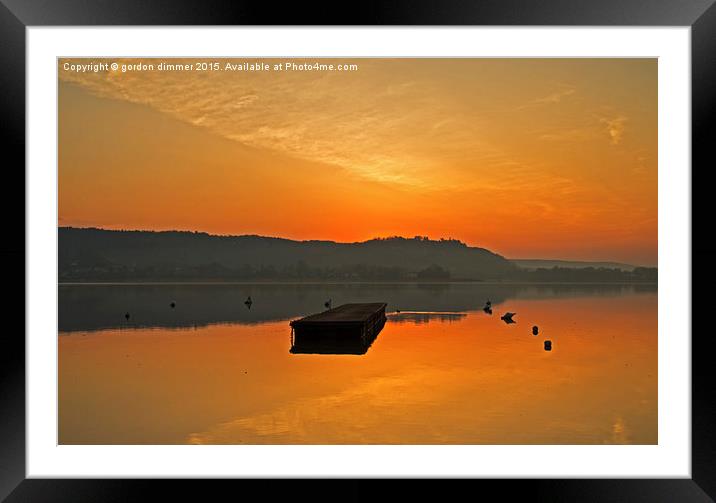  Sunrise over Lake Maggiore in Italy Framed Mounted Print by Gordon Dimmer