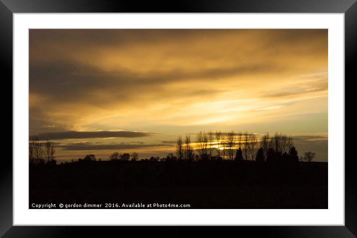 Sunset from the A5 Framed Mounted Print by Gordon Dimmer