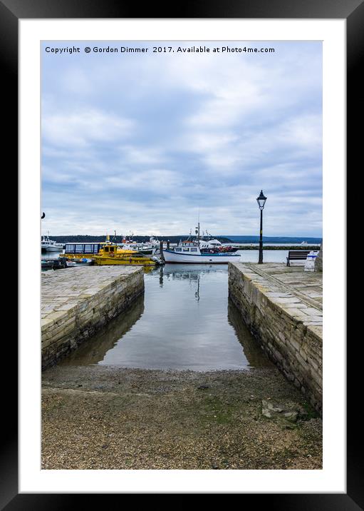 The Public Slipway at Poole Quay Framed Mounted Print by Gordon Dimmer