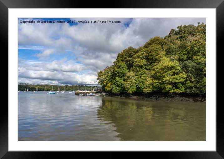 Autumn Colours on the River Dart Framed Mounted Print by Gordon Dimmer
