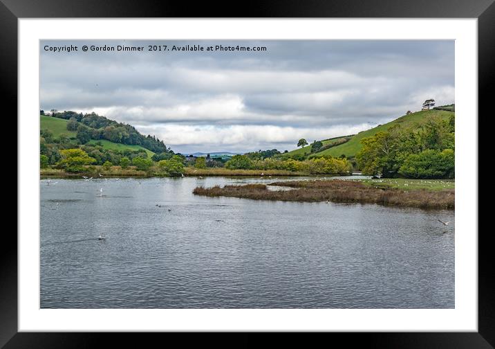 Totes in the distance as seen from a boat on the R Framed Mounted Print by Gordon Dimmer
