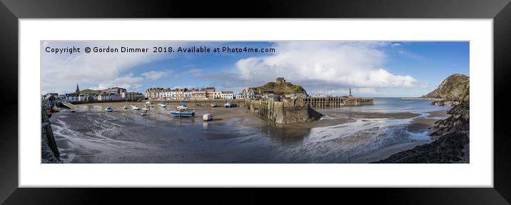 A panoramic view of Ilfracombe Harbour Framed Mounted Print by Gordon Dimmer