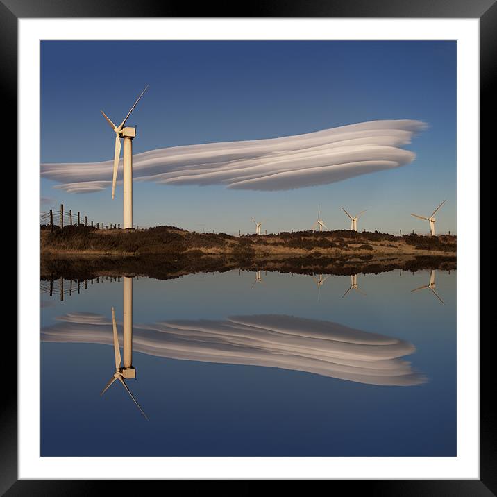 Lenticular Cloud Reflection Framed Mounted Print by Brian Middleton