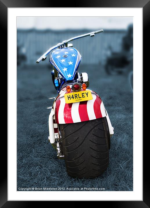 Harley Davidson Framed Mounted Print by Brian Middleton