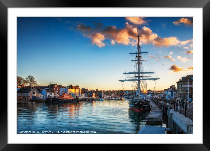 TS Royalist Weymouth Framed Mounted Print by Paul Brewer