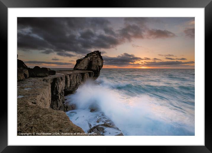 Pulpit Rock in Portland Framed Mounted Print by Paul Brewer