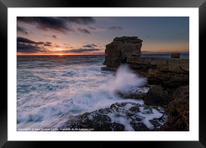 Pulpit Rock in Portland Framed Mounted Print by Paul Brewer