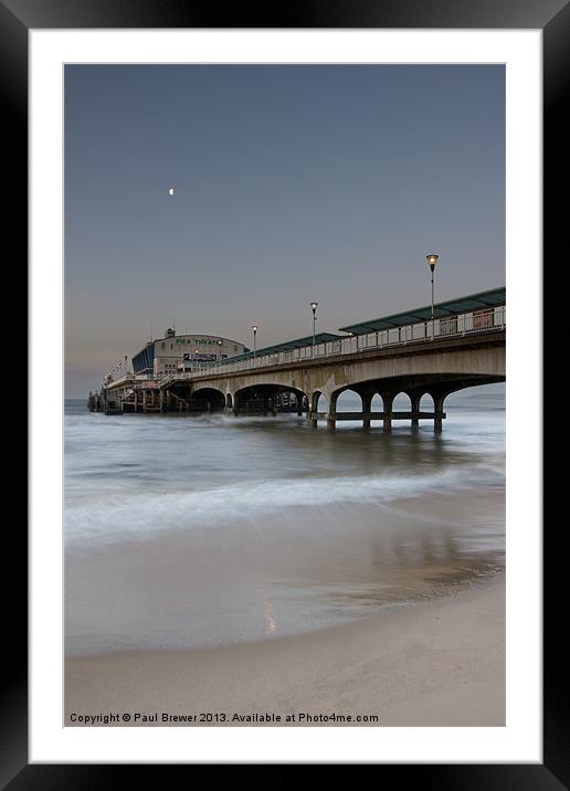 Bournemouth Pier at Sunrise Framed Mounted Print by Paul Brewer