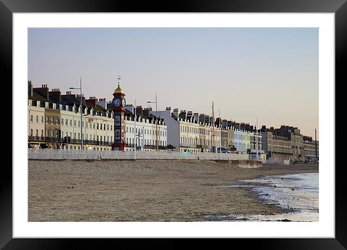 Sunrise over Weymouth Framed Mounted Print by Paul Brewer