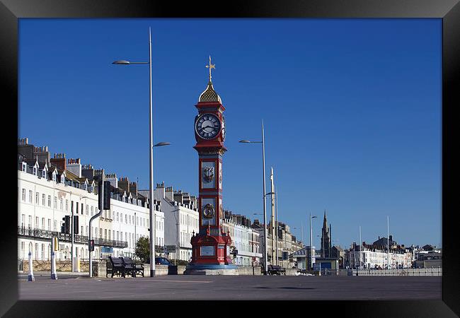 Weymouth Clock at Sunrise Framed Print by Paul Brewer