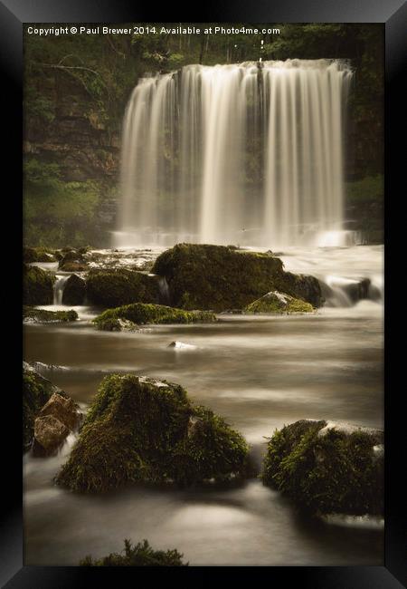 Sgwd yr Eira, Brecon Beacons Waterfall, Framed Print by Paul Brewer