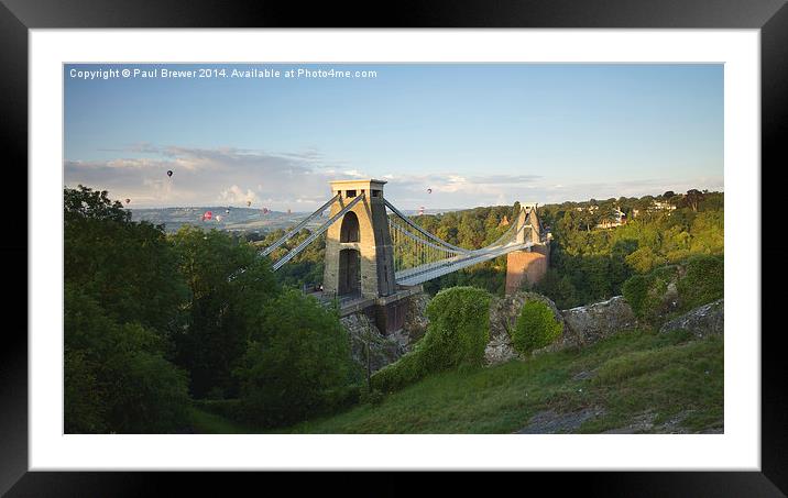  Clifton Suspension Bridge at Sunrise Framed Mounted Print by Paul Brewer