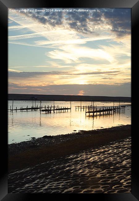  The Fleet at Sunset Framed Print by Paul Brewer