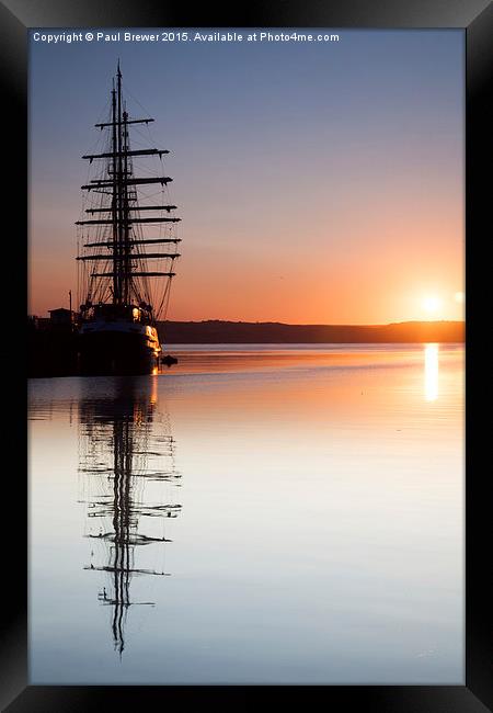  Tenacious Tall Ship Weymouth Framed Print by Paul Brewer