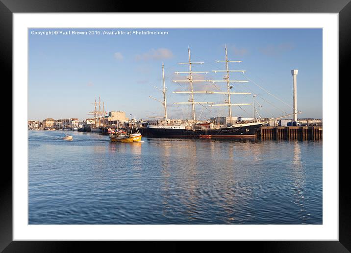  Tenacious, Kaskelot and Amanda Jane Weymouth Harb Framed Mounted Print by Paul Brewer