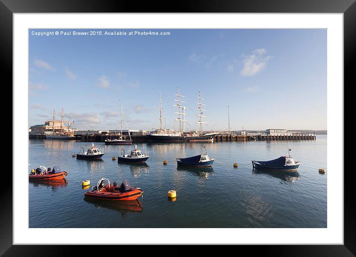  Weymouth Harbour early Morning Framed Mounted Print by Paul Brewer