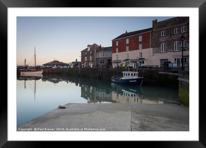 Padstow Harbour in North Cornwall in early spring  Framed Mounted Print by Paul Brewer