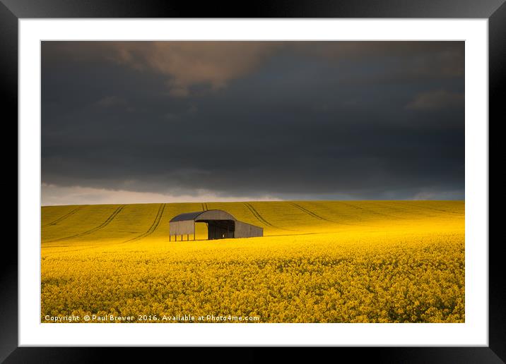 Storm Brewing Framed Mounted Print by Paul Brewer