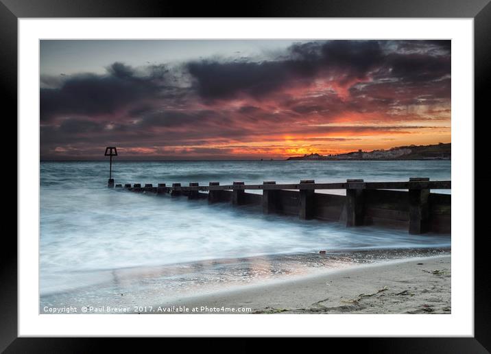 Swanage Framed Mounted Print by Paul Brewer