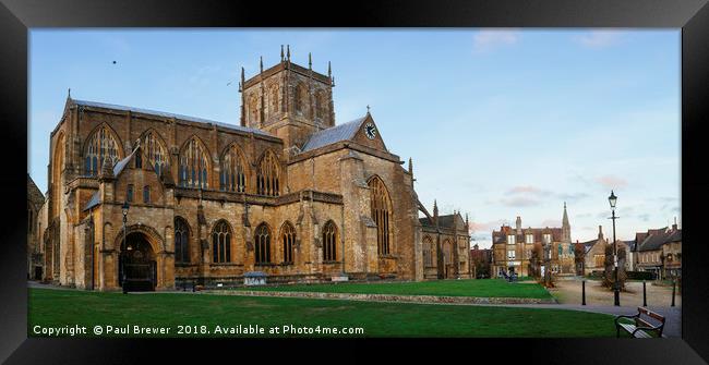 Sherborne Abbey in Autumn  Framed Print by Paul Brewer