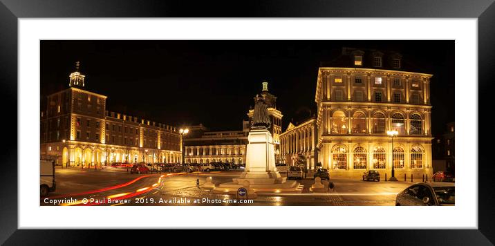 Poundbury Queen Mothers Square  Framed Mounted Print by Paul Brewer