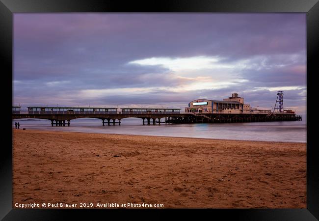 Bournemouth Pier Winter Framed Print by Paul Brewer